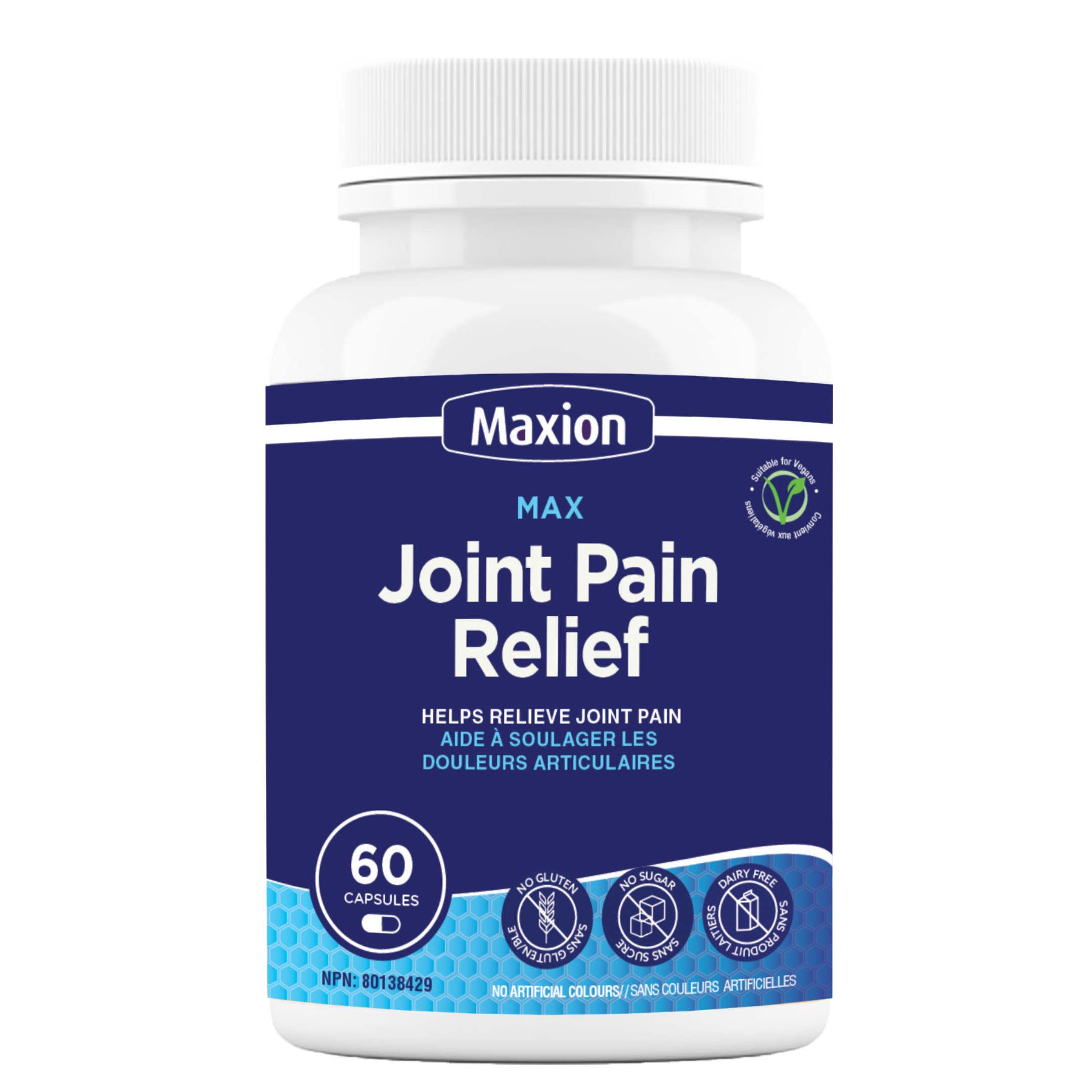 Maxion Joint Pain Relief, 60 Capsules with Turmeric to Help Relieve Joint Pain