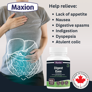 Maxion Digest Ease, 153g Powder with Milk Thistle, Ginger, Cranberry and Prickly-Pear Leaf to Help Relieve Nausea and Digestive Spasms