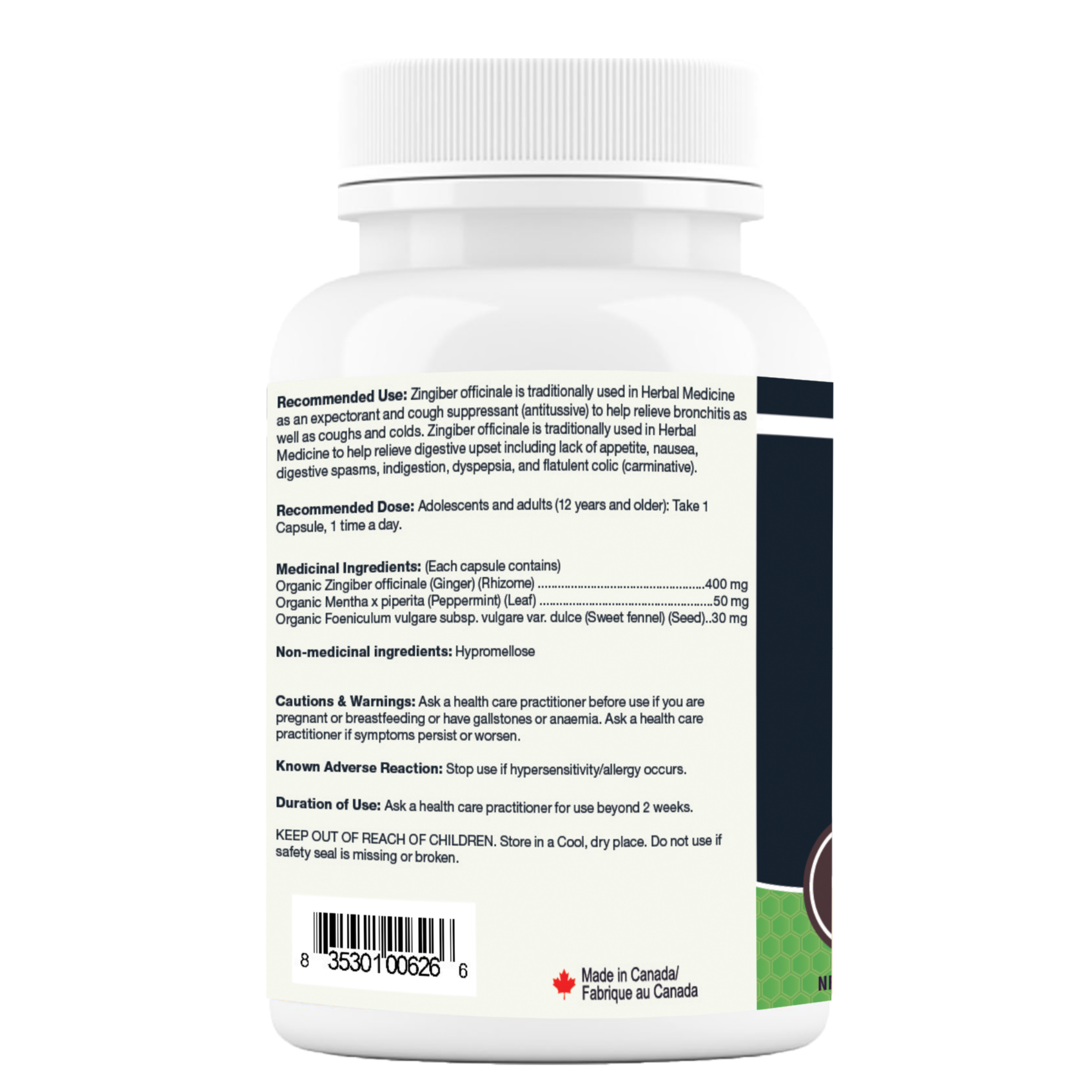 Maxion Digestive Support, 60 Capsules with Ginger, Peppermint and Sweet Fennel to Help Relieve Digestive Upset
