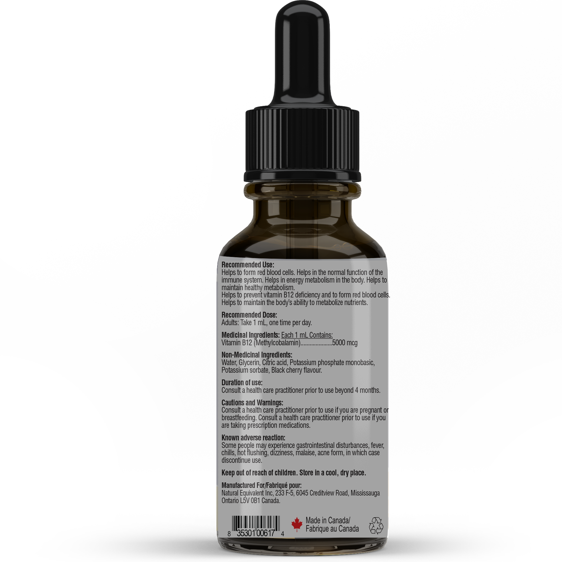 MAX Vitamin B12 5000 mcg - Essential for energy production and memory improvement