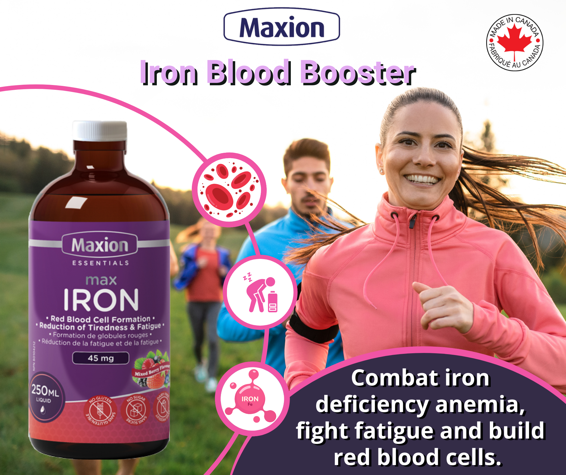 Max Iron - Combat l'anémie, combat la fatigue et développe les cellules sanguines