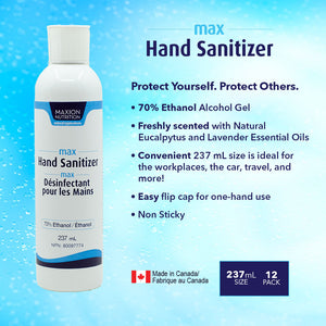 12 x 237mL Bundle of Hand Sanitizer Ethyl 70%