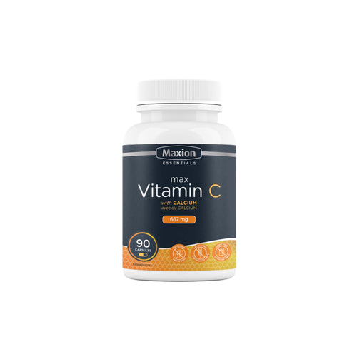 Max Vitamin C with Calcium- Repair Body Tissues, Formation of Collagen and Absorption of Iron