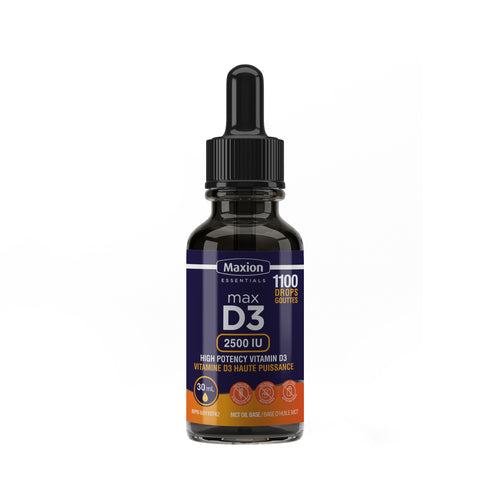 Max Vitamin D3 2500 IU 30mL - Soutien de la fonction immunitaire