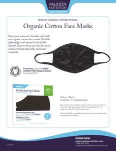 Masques en coton biologique - Tissu recyclé, écologique, biodégradable